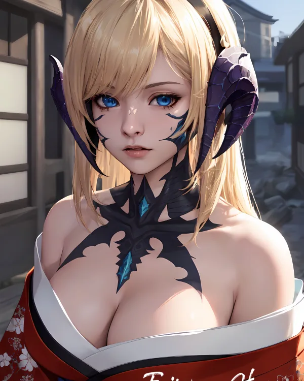 Blonde with Horns